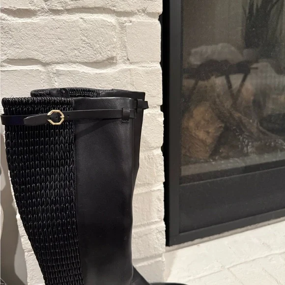 Knee High COLE HAAN Lexi GRD Women’s Strech Flat Boot Black Leather Aize 8 - Picture 4 of 5